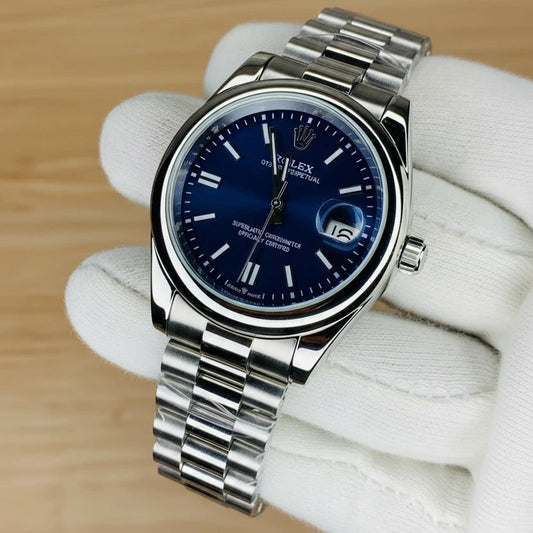 Rolex Oyster (Silver inner blue)