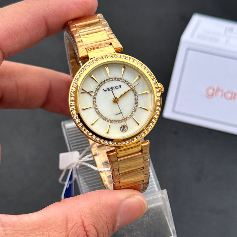 WESTCI-II Chain Watch With White Dial