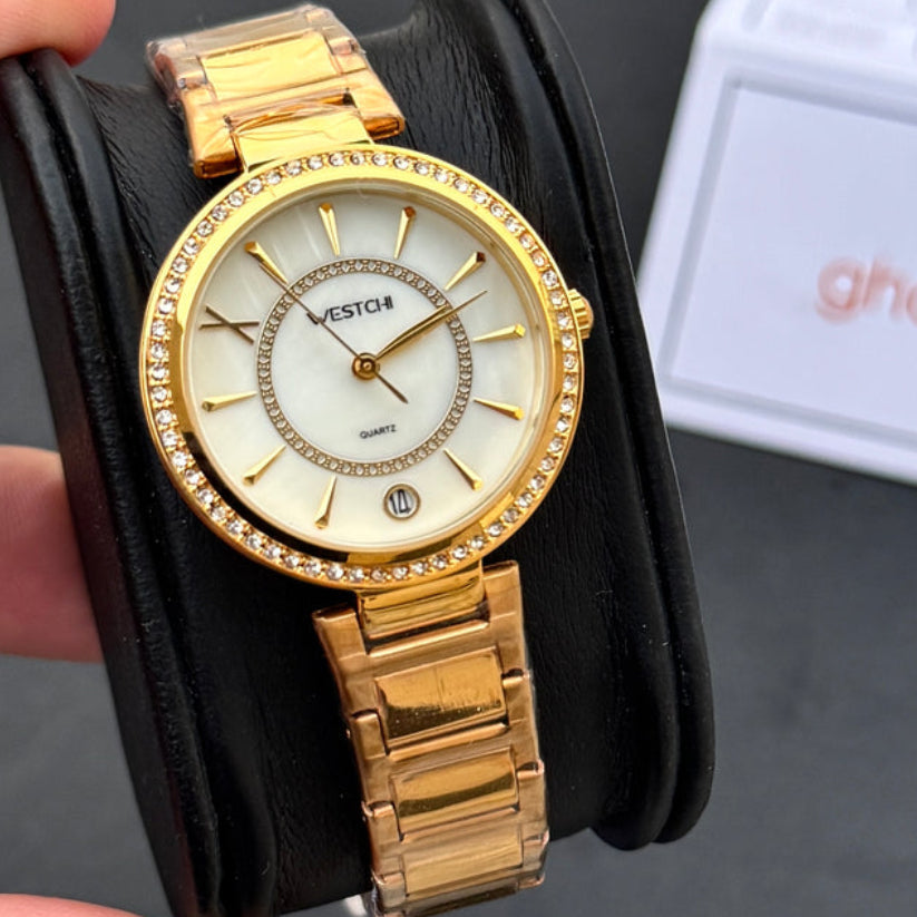 WESTCI-II Chain Watch With White Dial