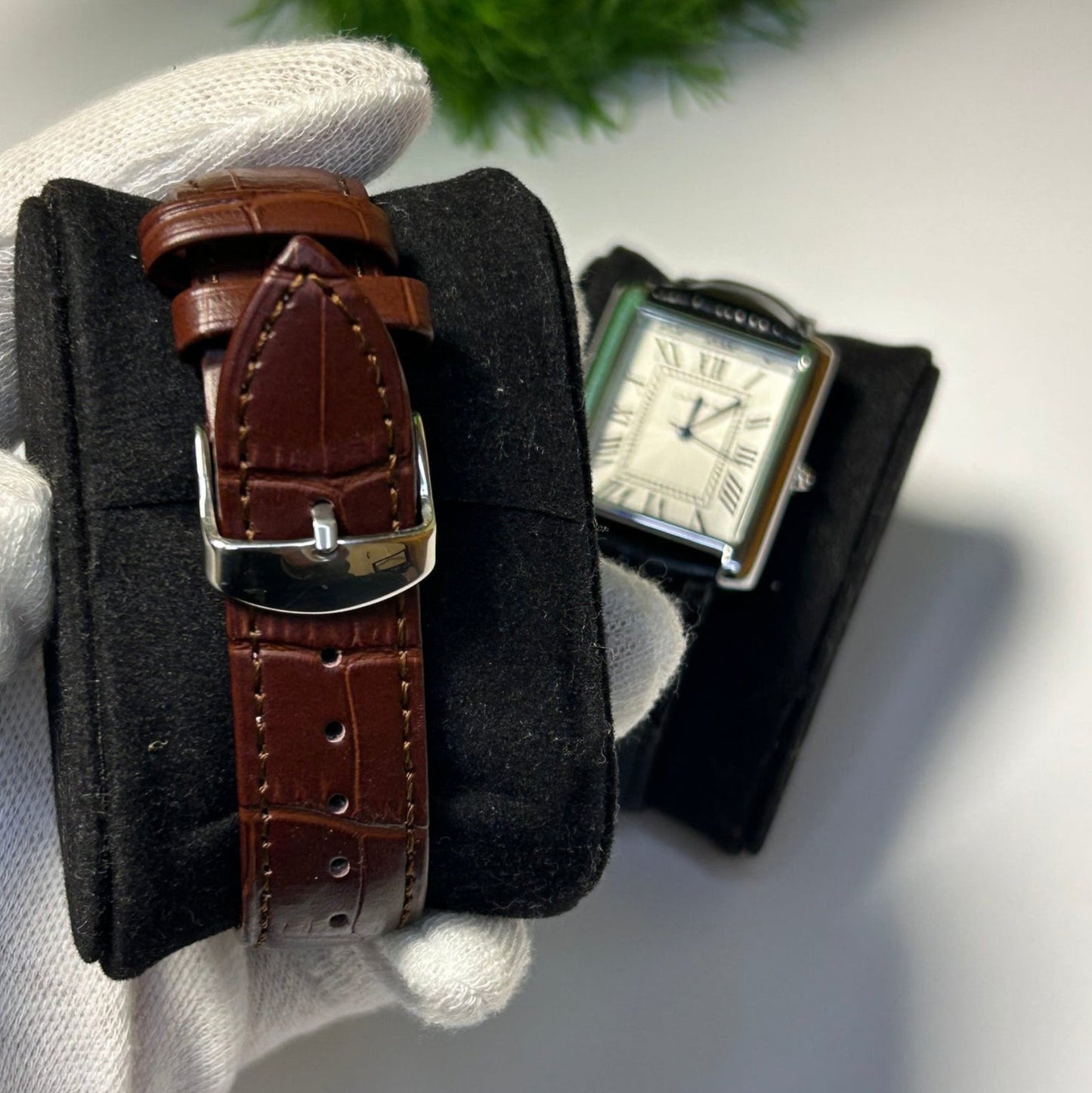 Cartier Tank lather Watch