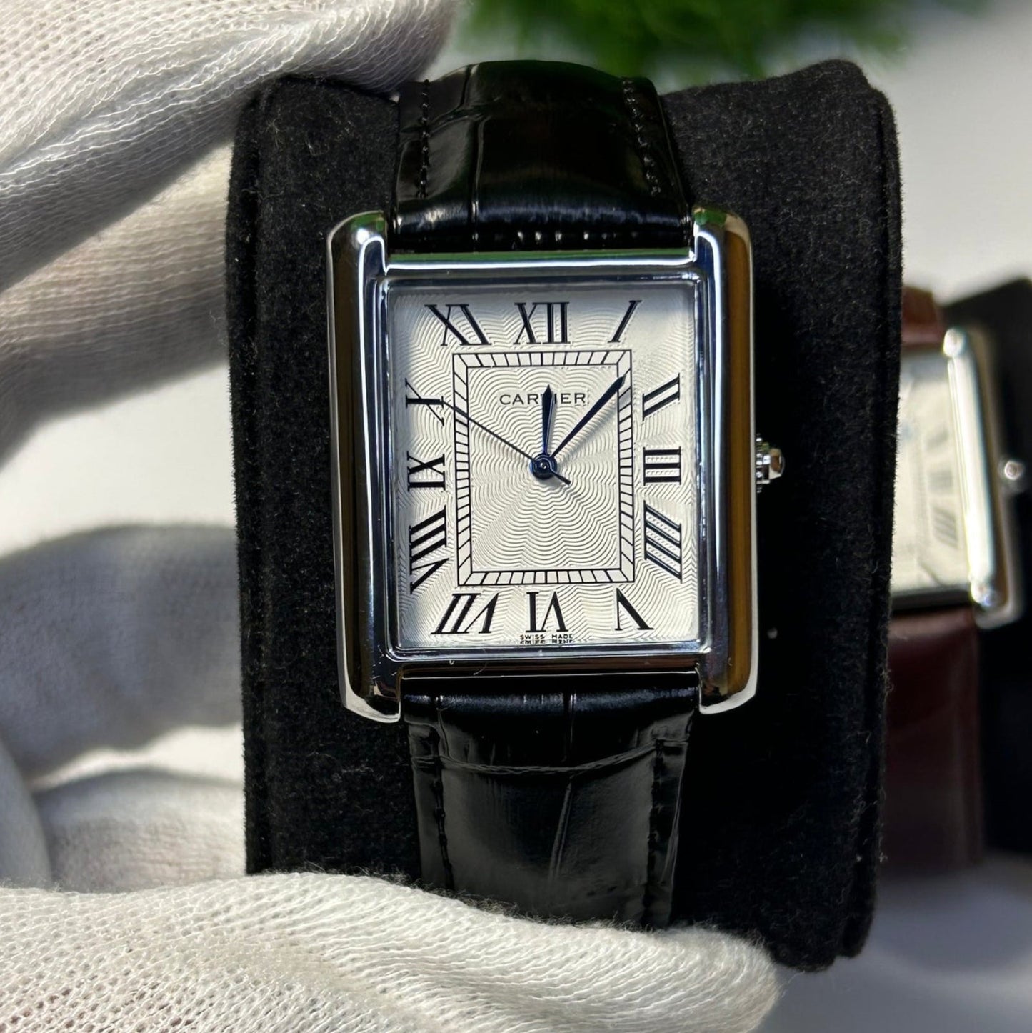 Cartier Tank lather Watch