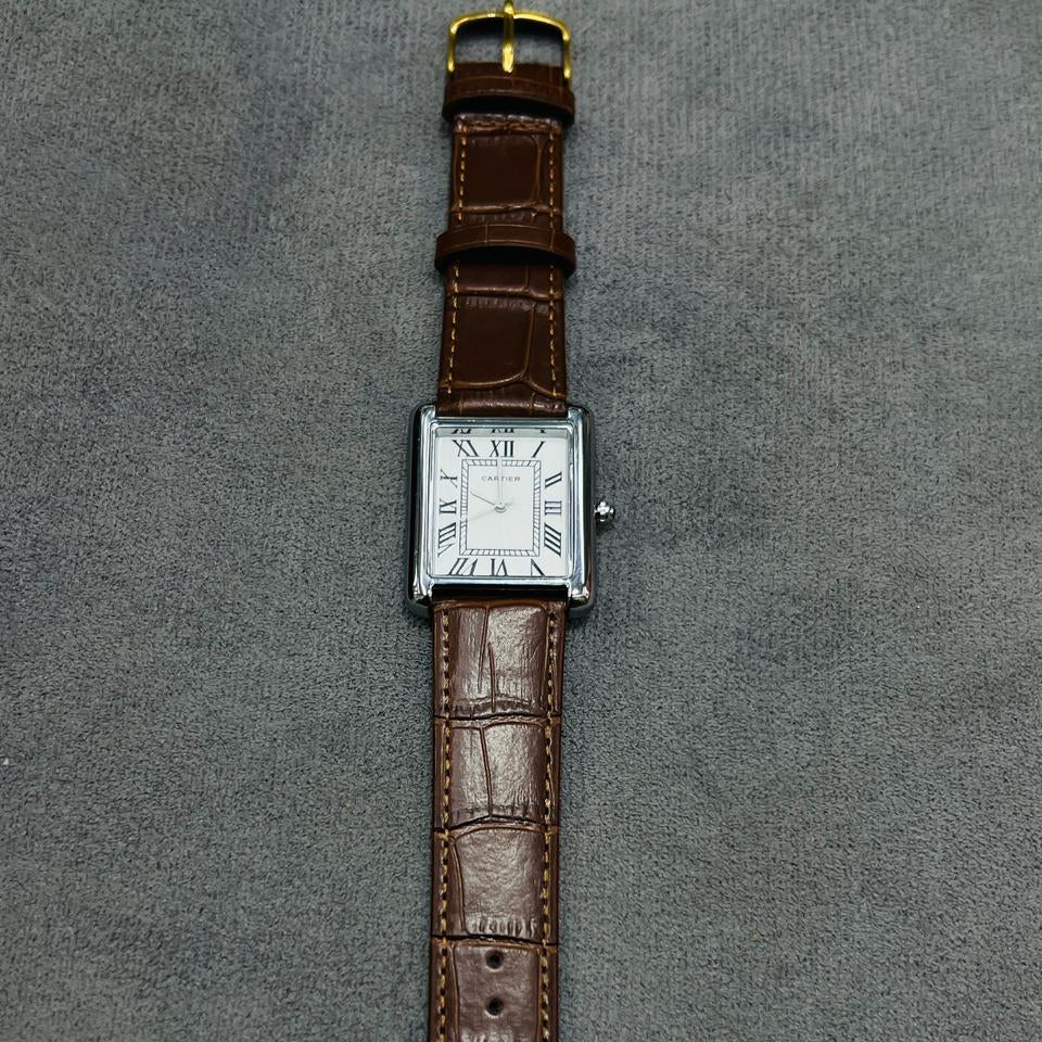 Cartier Tank lather Watch