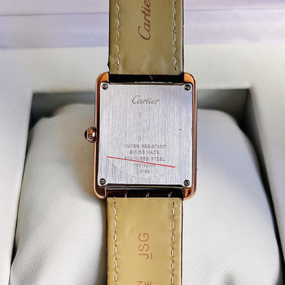 Cartier Tank lather Watch