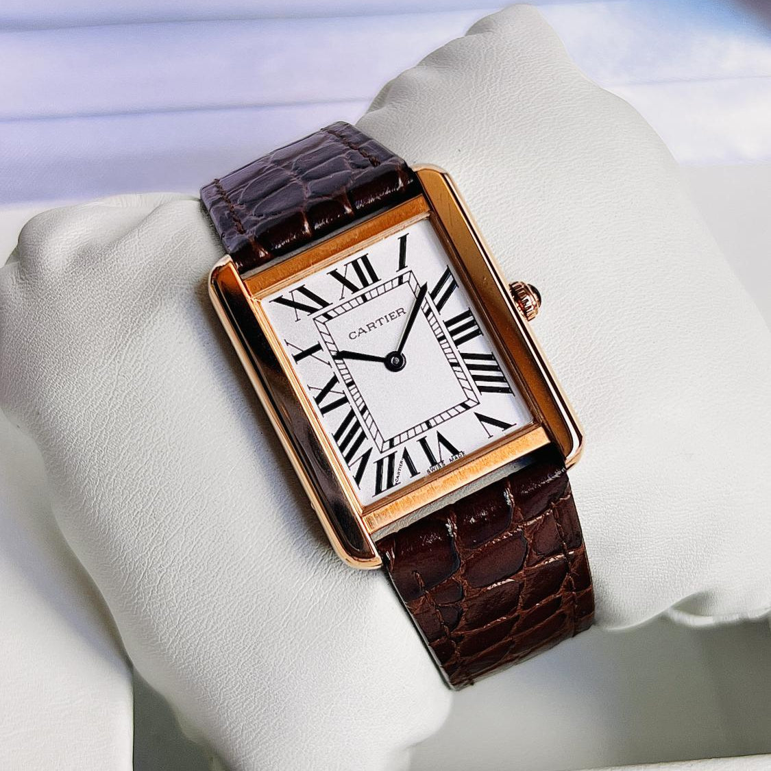 Cartier Tank lather Watch