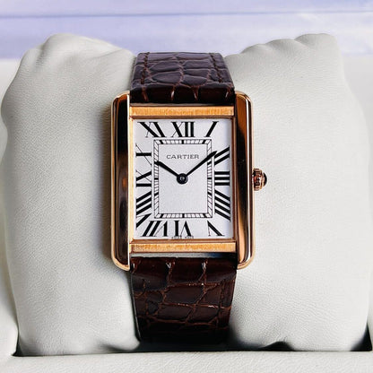 Cartier Tank lather Watch